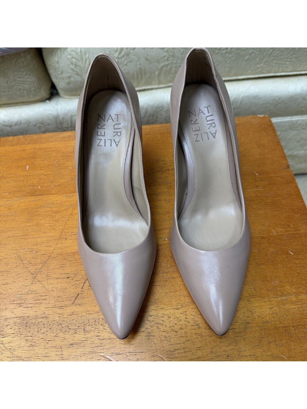 Naturalizer Women's Taupe Leather Heels, Size 5M, 3 Inch Heel, NWOT